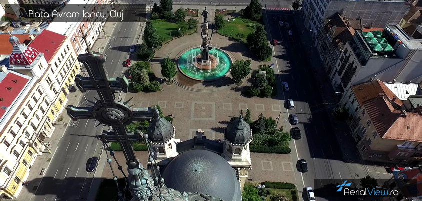 Fotografie aeriana cu drona Catedrala Adormirea Maicii Domnului Cluj